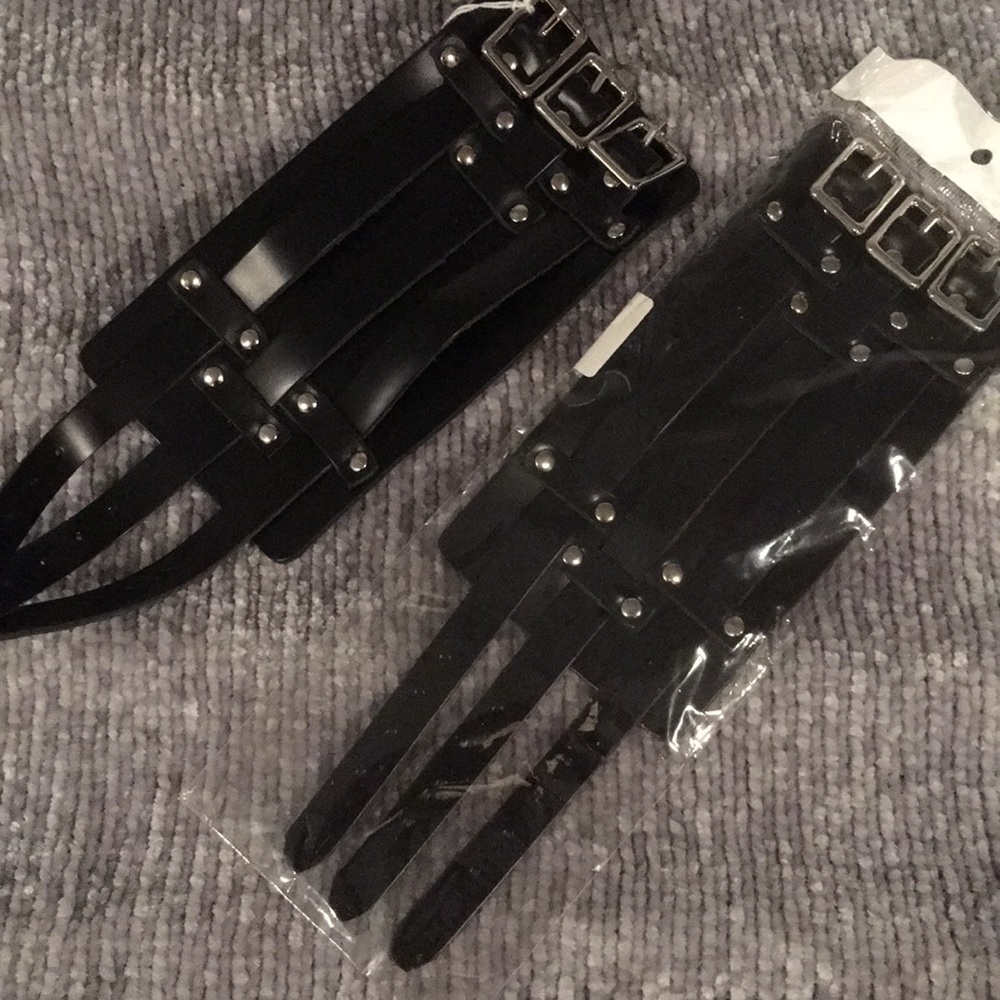 Black buckle cuffs